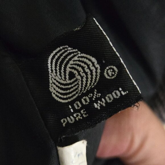 Giorgio Sant Angelo Vintage Dark Academia Herringbone Wool Blazer Size 12 - Picture 5 of 6